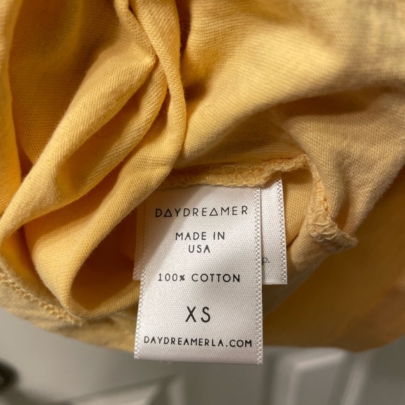 Daydreamer Yellow Rolling Stones Floral Tongue Tee - Picture 5 of 7